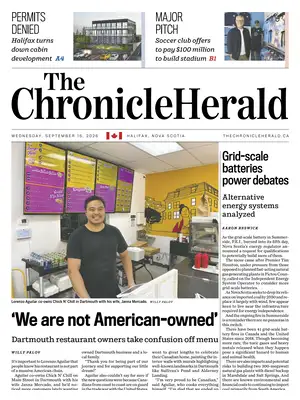 "The Chronicle Herald" Front Page