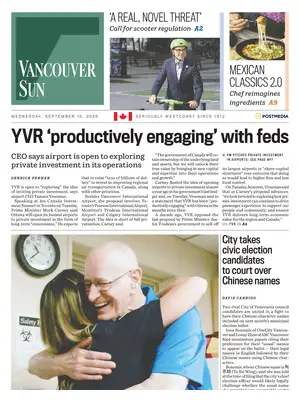 "Vancouver Sun" Front Page