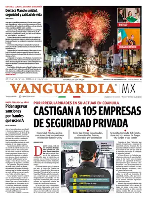 "Vanguardia" Front Page