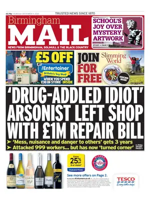 "Birmingham Mail" Front Page