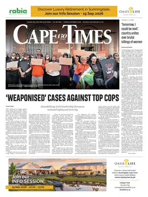 "Cape Times" Front Page