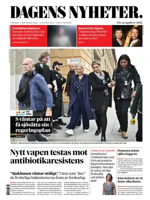 "Dagens Nyheter" Front Page