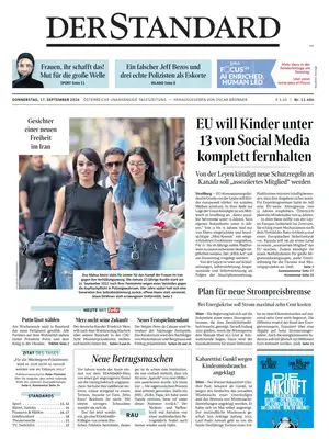 "Der Standard" Front Page