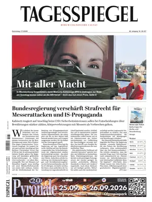 "Der Tagesspiegel" Front Page