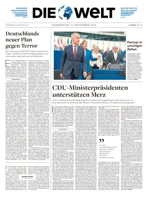 "Die Welt" Front Page