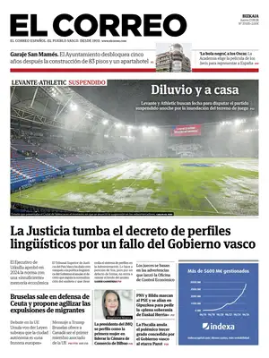 "El Correo" Front Page