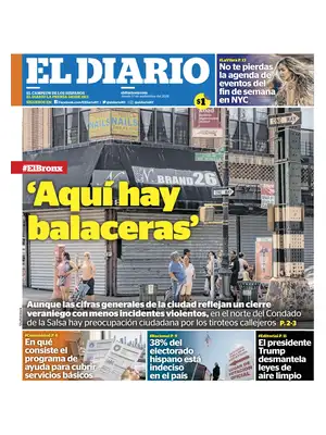 "El Diario NY" Front Page