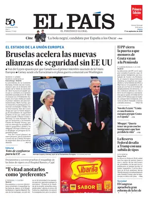 "El País" Front Page