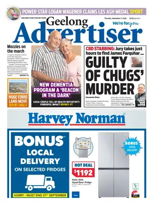 "Geelong Advertiser" Front Page