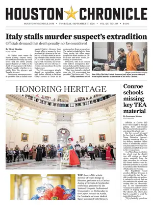 "Houston Chronicle" Front Page