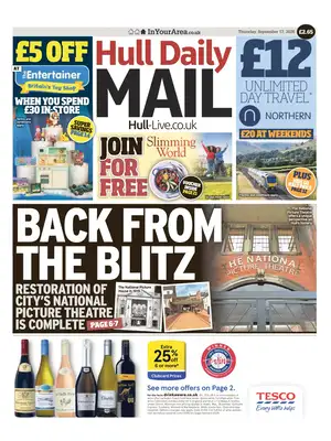 "Hull Daily Mail" Front Page