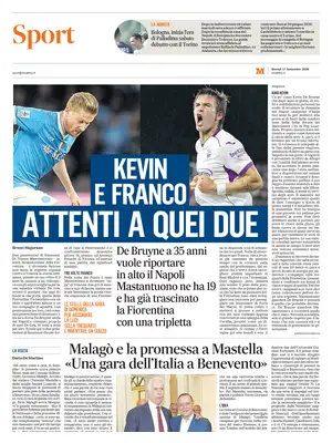 "Il Mattino SPORT" Front Page