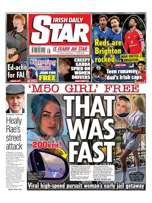 "Irish Daily Star" Front Page