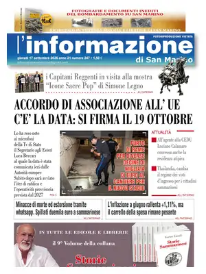 "L'Informazione di San Marino" Front Page