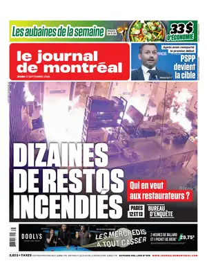 "Le Journal de Montréal" Front Page