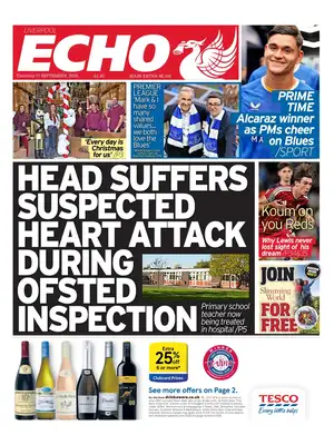"Liverpool Echo" Front Page