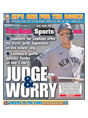 "New York Post SPORTS" Front Page