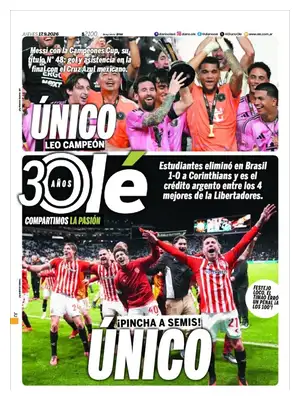 "Olé" Front Page