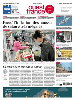 "Ouest France" Front Page