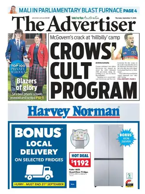 "The Advertiser " Front Page