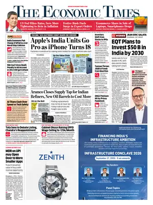 "The Economic Times" Front Page