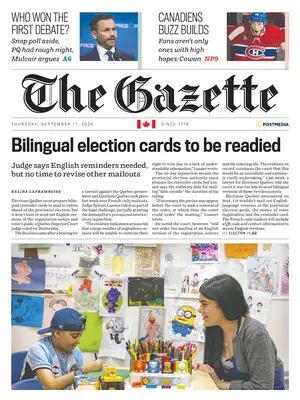 "The Gazette (Montreal)" Front Page