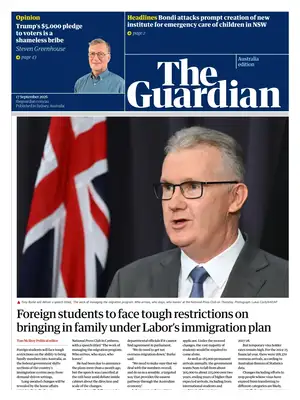 "The Guardian Australia" Front Page