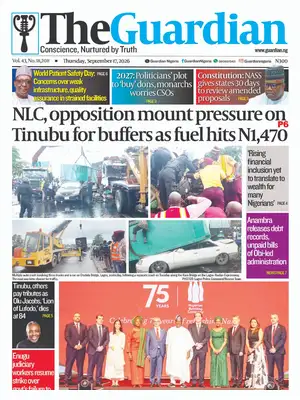 "The Guardian (Nigeria)" Front Page