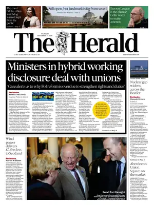 "The Herald | Scotland" Front Page