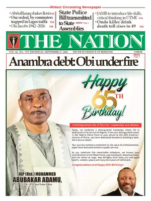 "The Nation (Nigeria)" Front Page