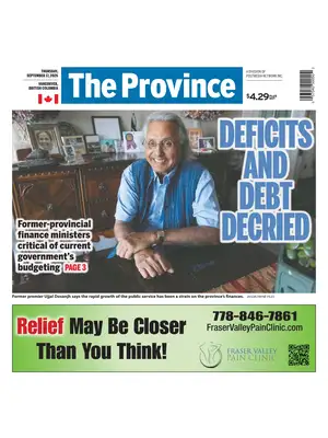 "The Province" Front Page