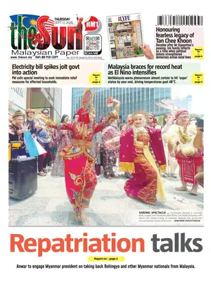 "The Sun | Malaysia" Front Page