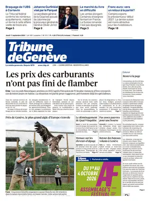 "Tribune de Genève" Front Page