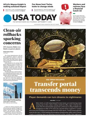 "USA Today" Front Page