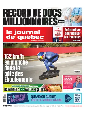 "Le Journal de Québec" Front Page