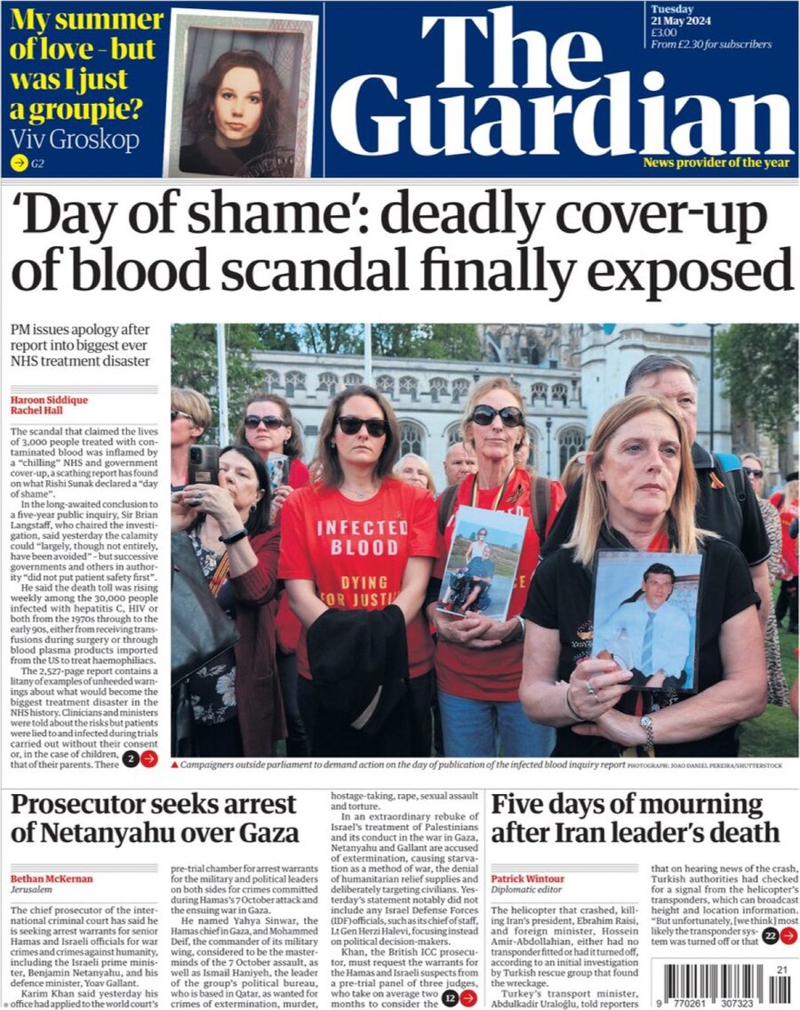 The Guardian - Front Page - 05/21/2024