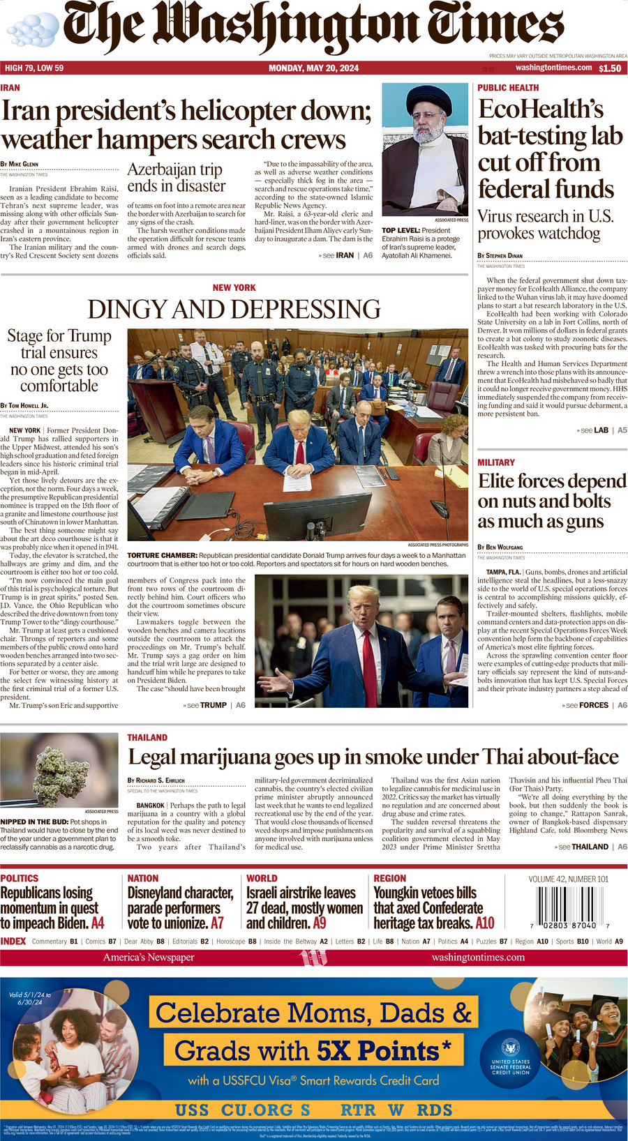 The Washington Times - Cover - 05/20/2024