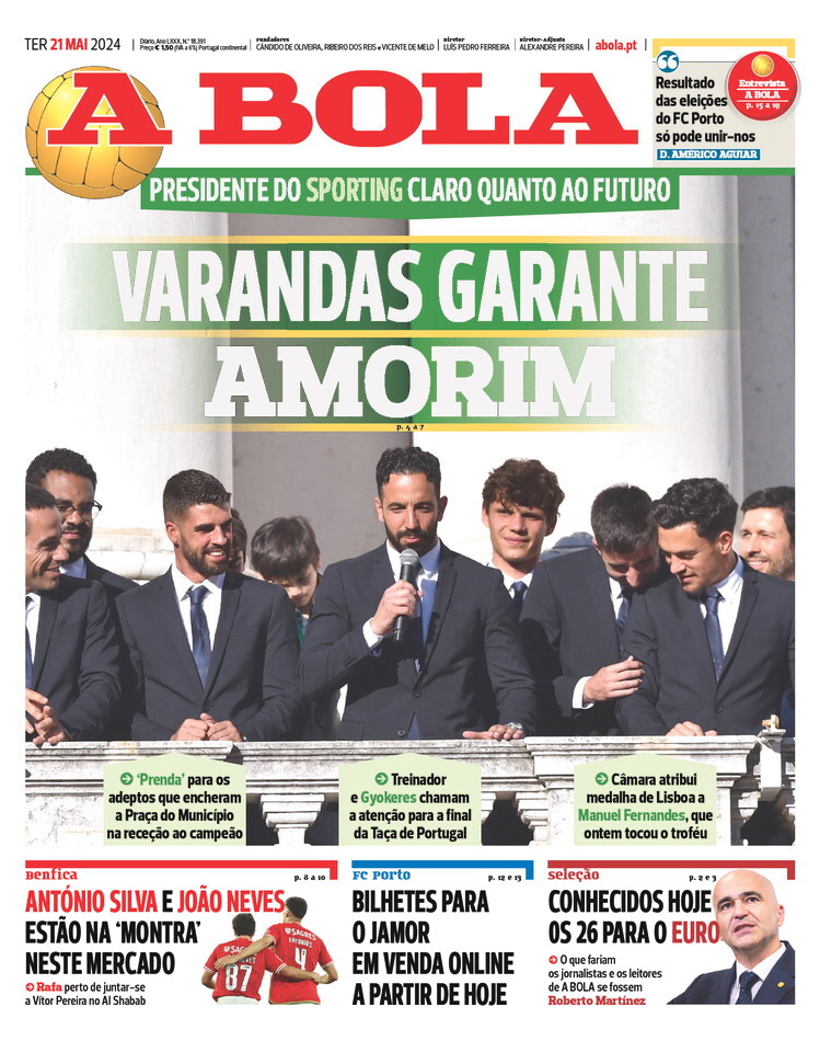 A Bola - Front Page - 05/21/2024