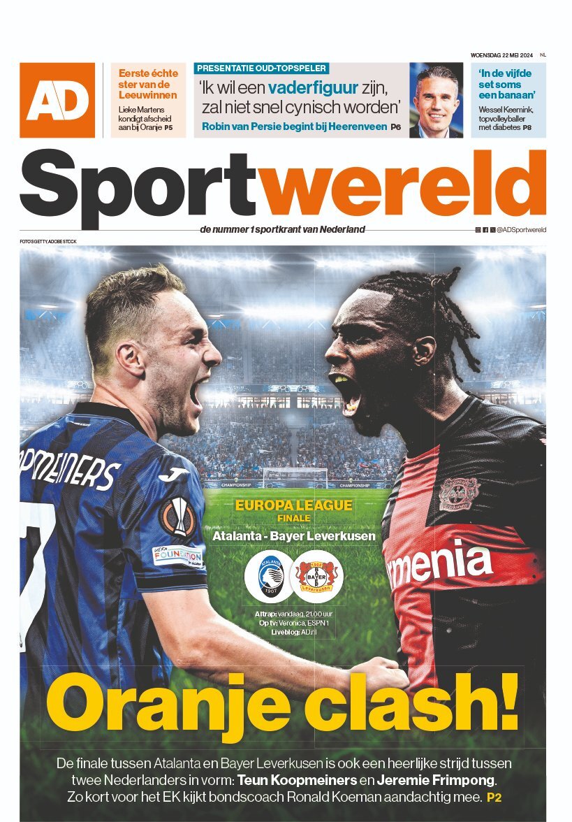 AD Sportwereld - Front Page - 05/22/2024