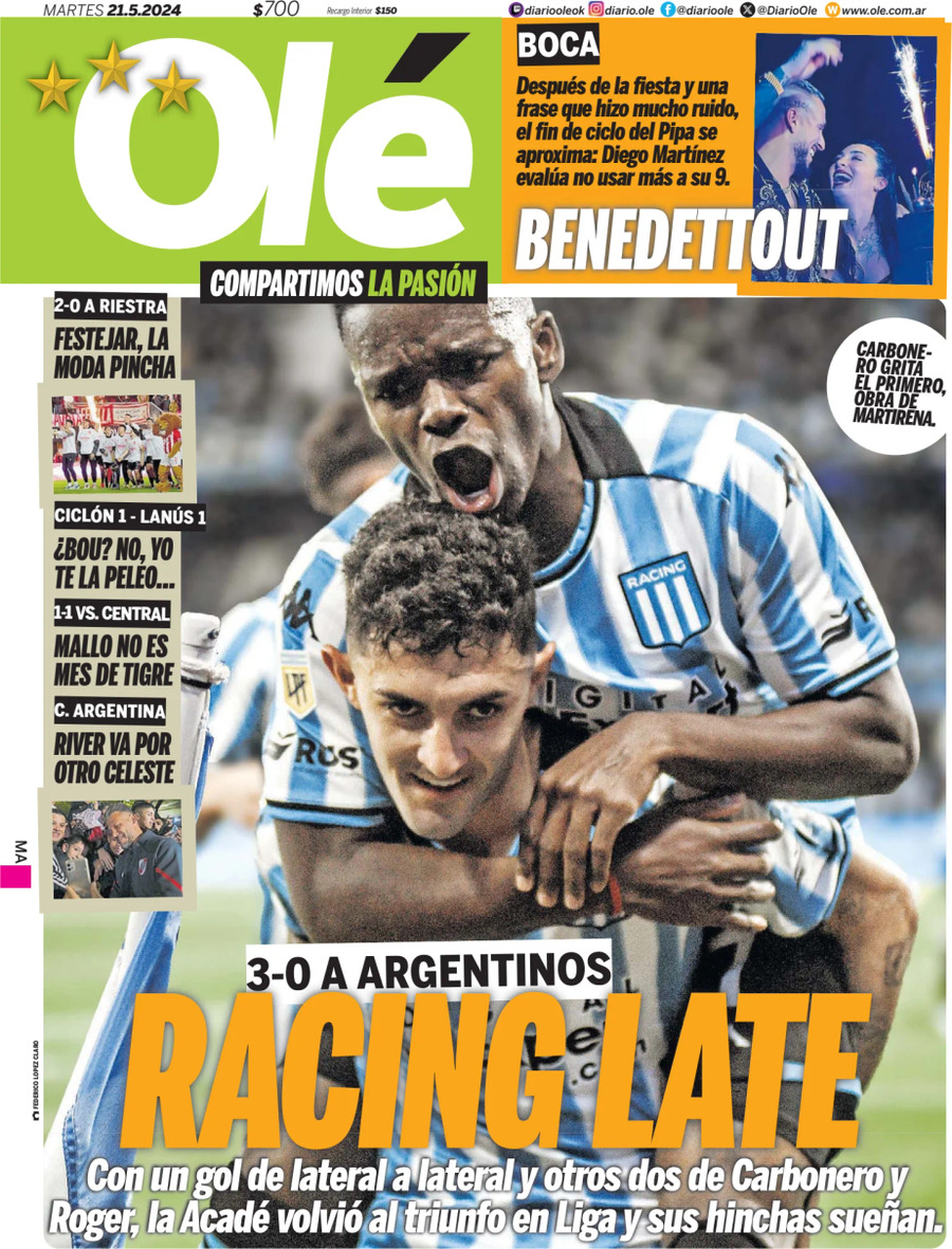 Olé - Front Page - 05/21/2024