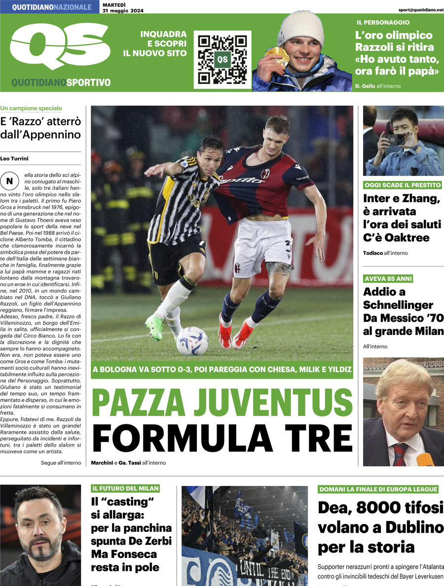 QS Quotidiano Sportivo - Front Page - 05/21/2024