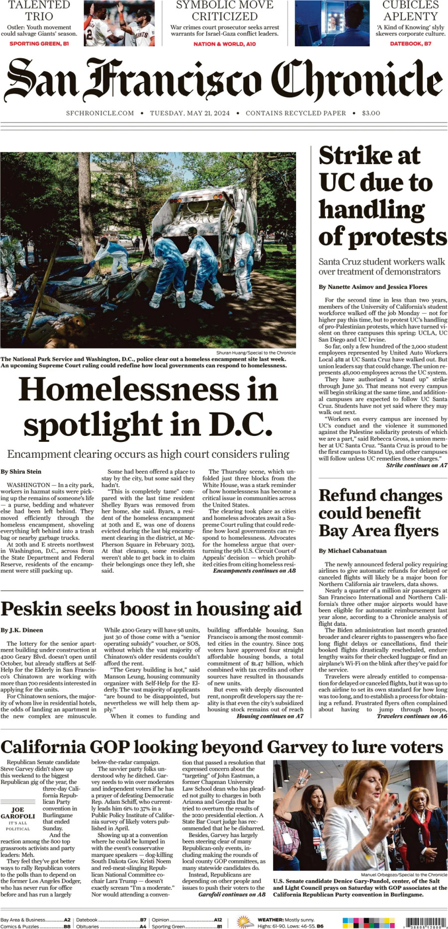 San Francisco Chronicle - Cover - 05/21/2024