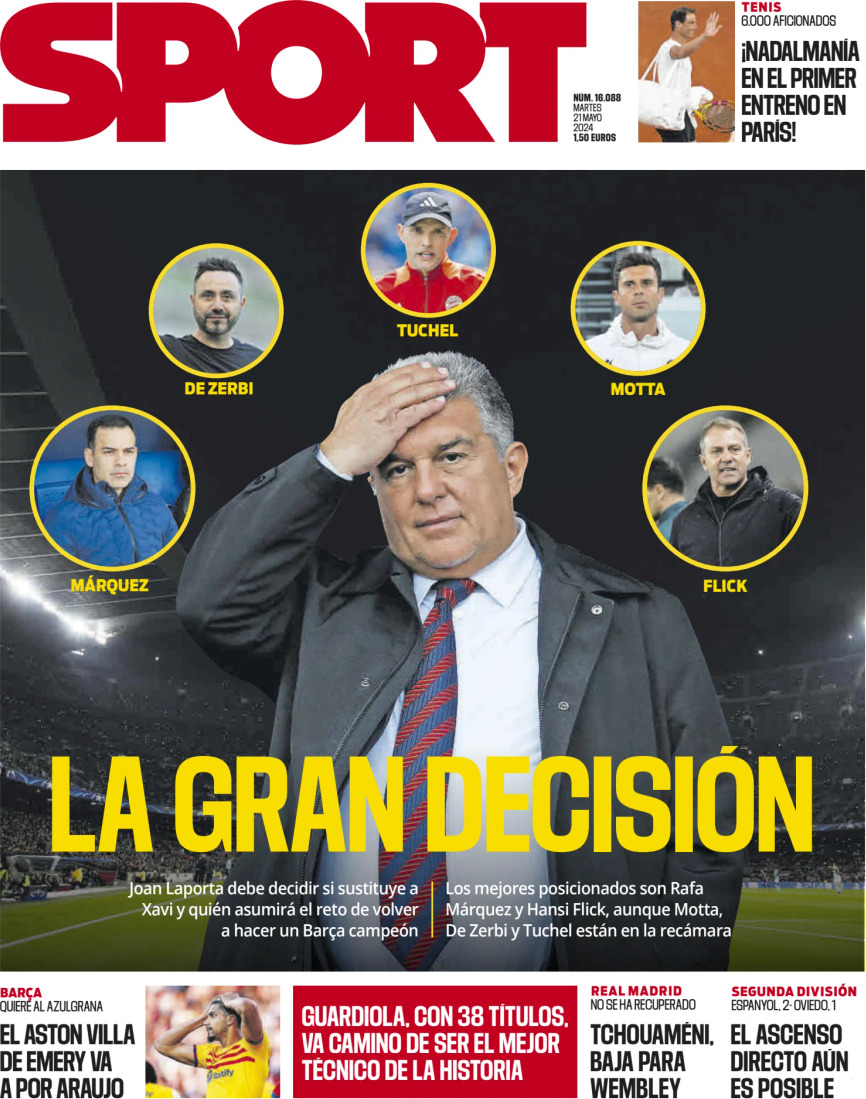 SPORT (Barcelona) - Front Page - 05/21/2024