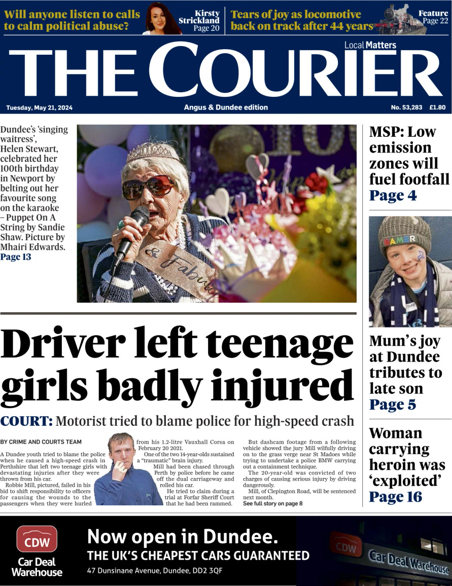 The Courier (Dundee) - Front Page - 05/21/2024
