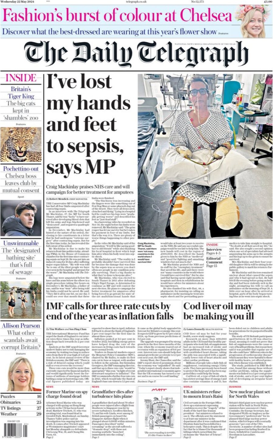 The Daily Telegraph - Front Page - 05/22/2024