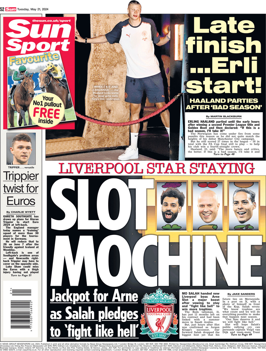 Sun Sport - Front Page - 05/21/2024