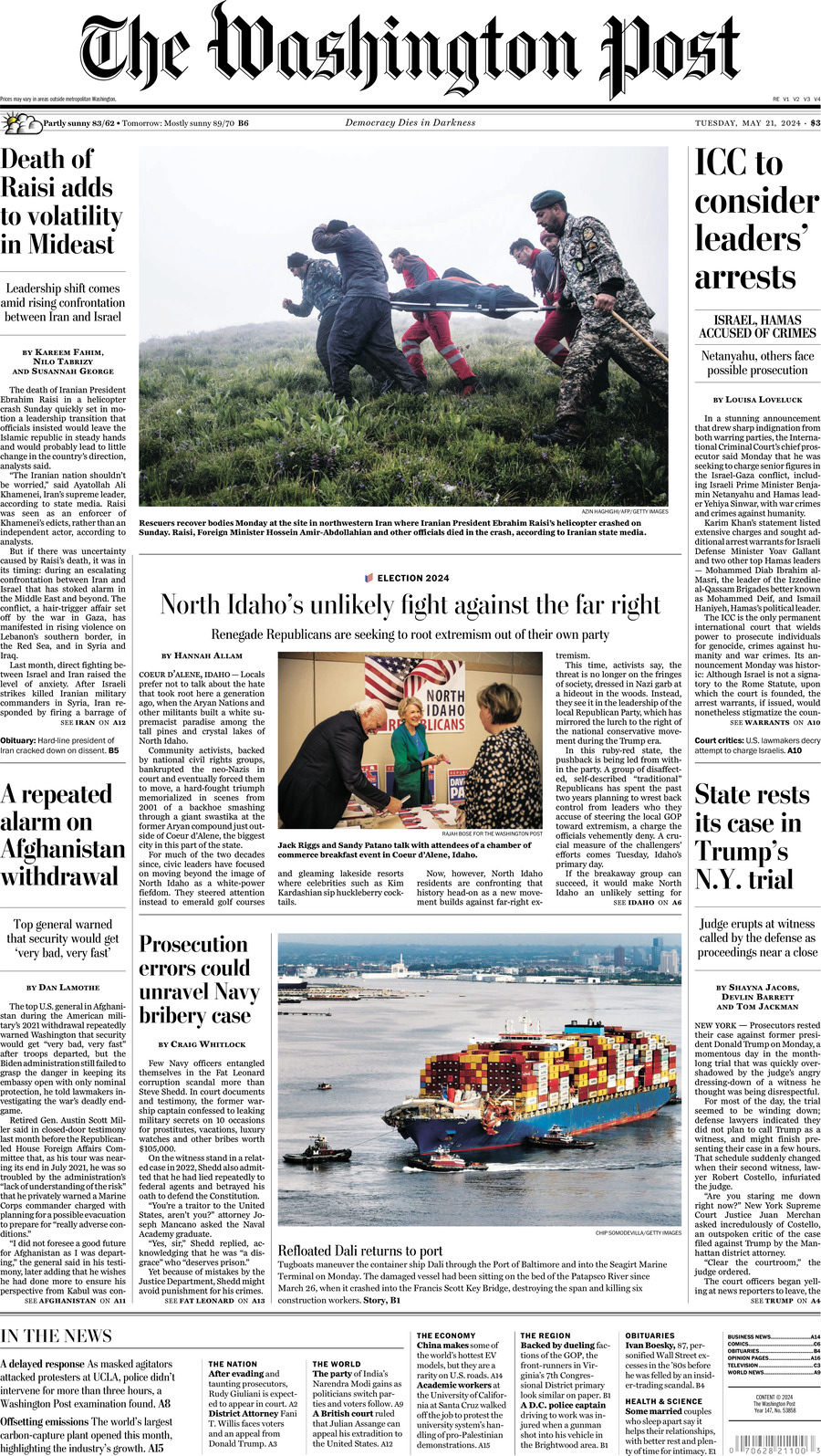 The Washington Post - Cover - 05/21/2024