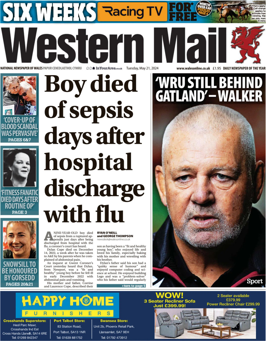 Western Mail (Wales) - Front Page - 05/21/2024