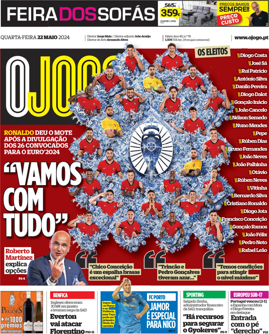 O Jogo - Front Page - 05/22/2024